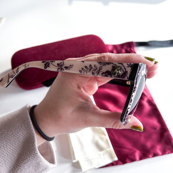 GUCCI Herbarium Floral Print 50mm Large Square Sunglasses